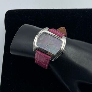 HONORA Leather Band Watch Pink